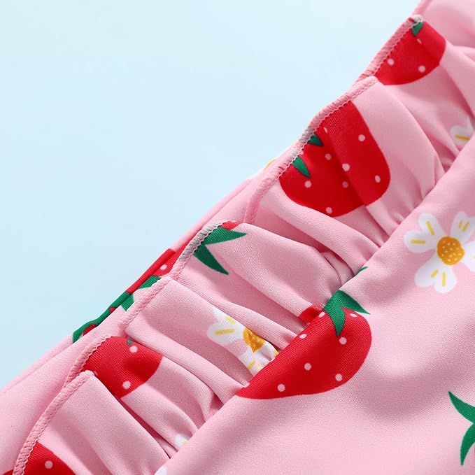 Happy Town One-Piece Infant Toddler Baby Girl Summer Swimsuit Watermelon - Image 4