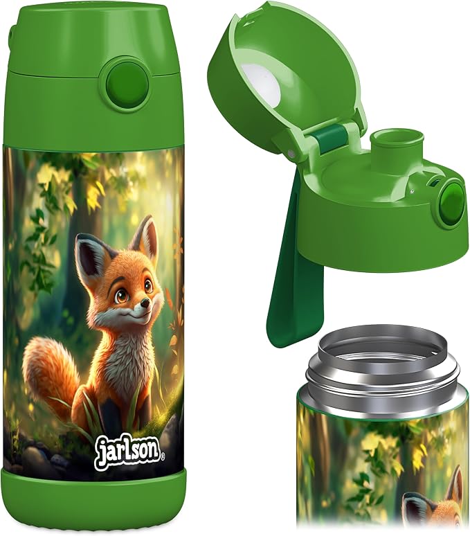 Jarlson® Mali Children's Water Bottle, Thermal Stainless Steel Water Bottle by JARLSON
