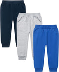 GFQLONG 2/3 Pack Toddler Pants Sweatpants Boys Cotton Joggers, Athletic Pull on by GFQLONG