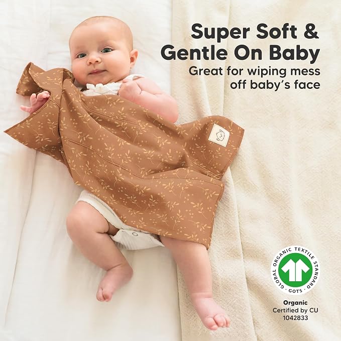 Organic Burp Cloths Baby Boy, Girl - Image 4