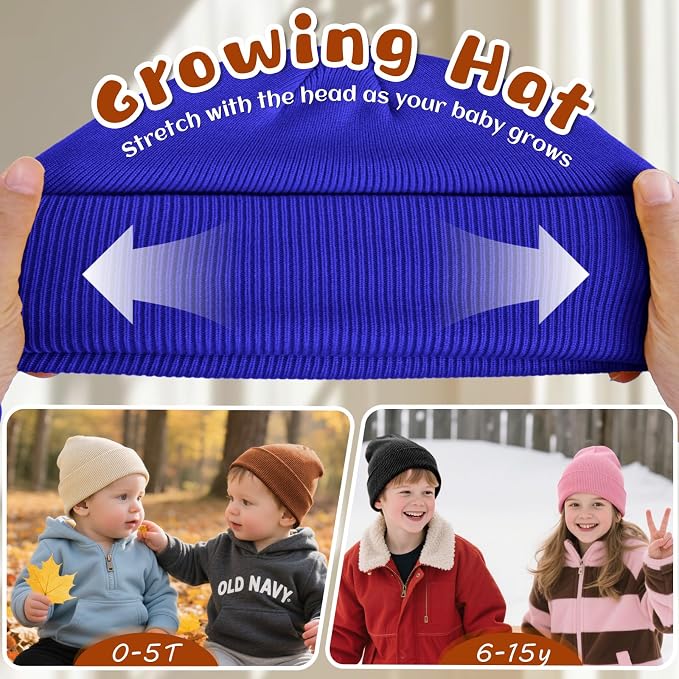 ZOORON Toddler Beanie Baby Boys Girls Beanies Kids Winter Hats Children Knit - Image 3