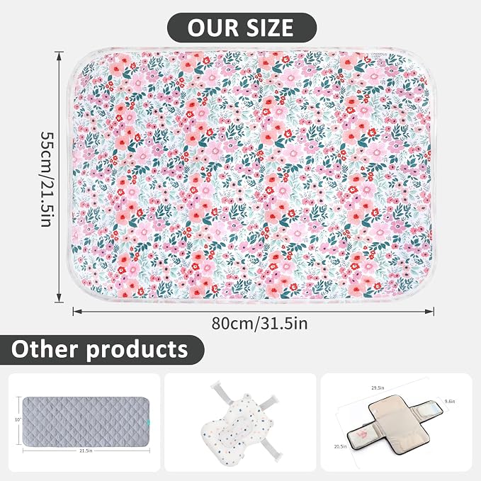 Baby Diaper Changing Pad, 21 5/8" x 31.5" Waterproof Changing Pad Liners - Image 3