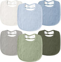 Susurration Muslin Baby Drool Bibs 6Pack Soft Square Adjustable Baby Bandana by Susurration
