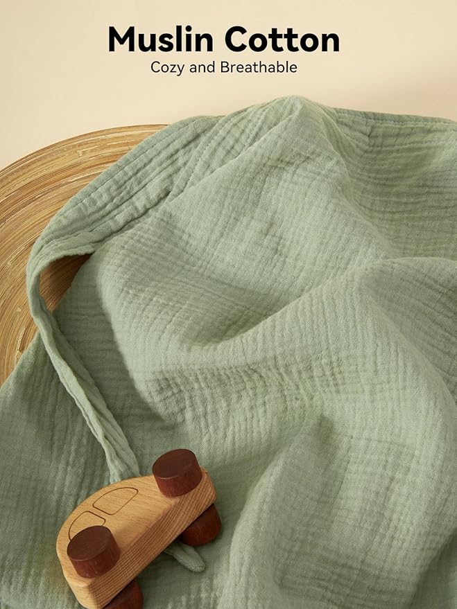 TILLYOU Muslin Nursing Cover for Baby Breastfeeding, 100% Cotton Breathable - Image 2