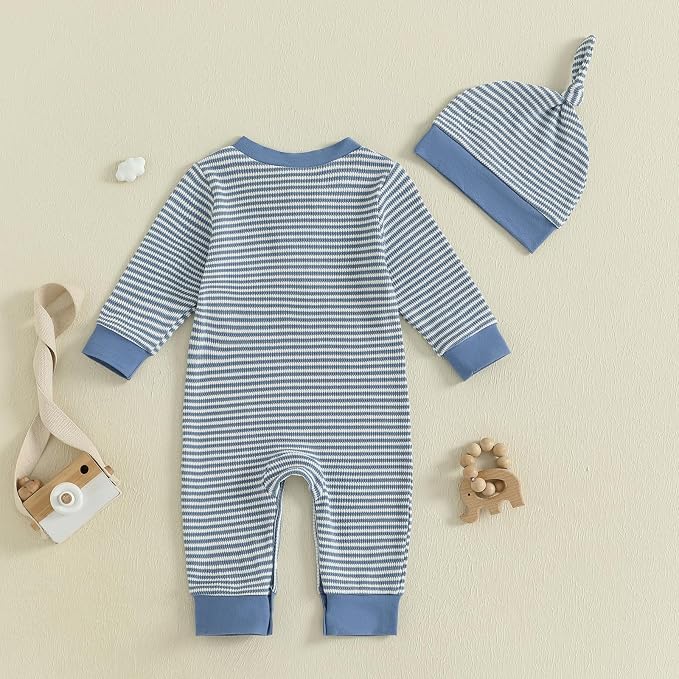 Kuriozud Newborn Infant Unisex Baby Boy Girl Clothes Button Romper Jumpsuit - Image 4