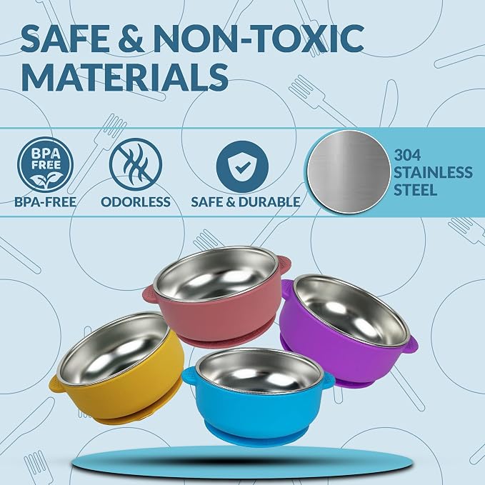 Stainless Steel Toddler Bowls - Image 2