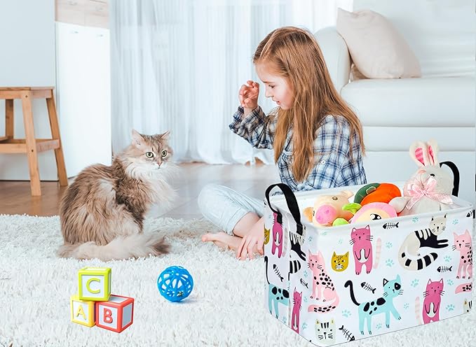 Cute Cat Pattern Gift Laundry Basket - Image 5