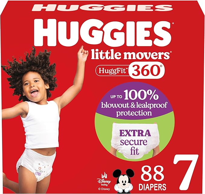 Huggies Size 7 Baby Diapers, Little Movers HuggFit 360° Baby Diapers by Huggies%C2%AE