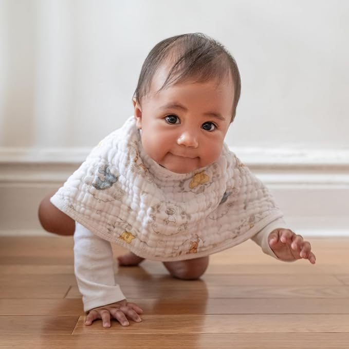 aden + anais Disney Burpy Baby Bib, 100% Cotton Muslin, Soft Absorbent 4 Layers - Image 4