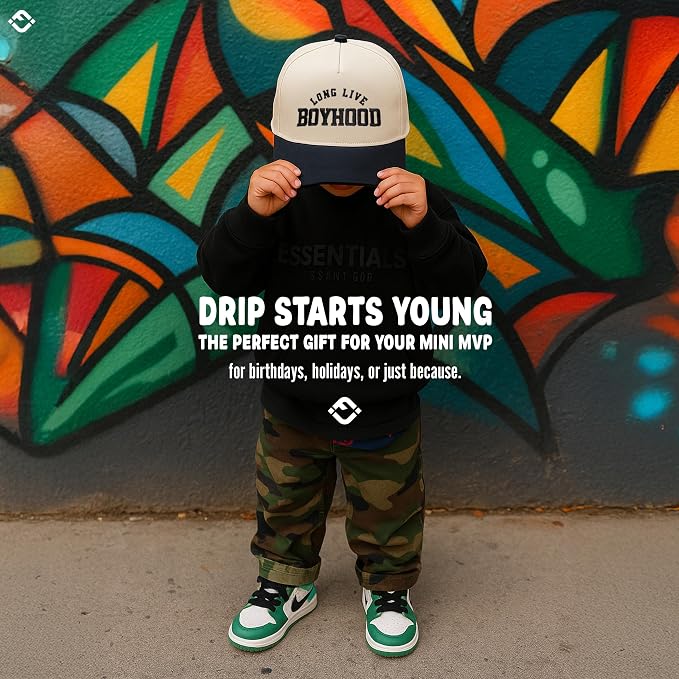 Funky Junque Premium Kids Trucker Hat Vintage Snapback Baseball Cap - Image 7