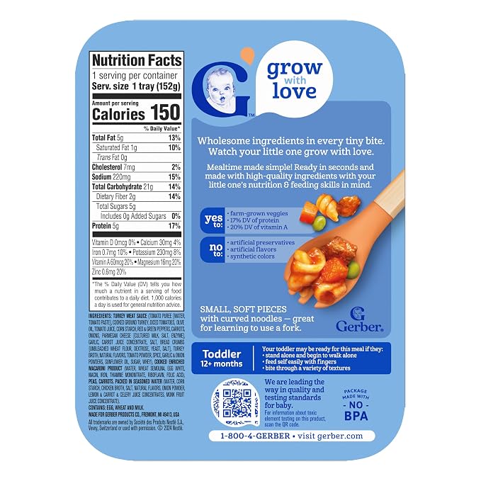 Gerber Mealtime for Toddler Spiral Pasta in Turkey Meat Sauce - Image 3