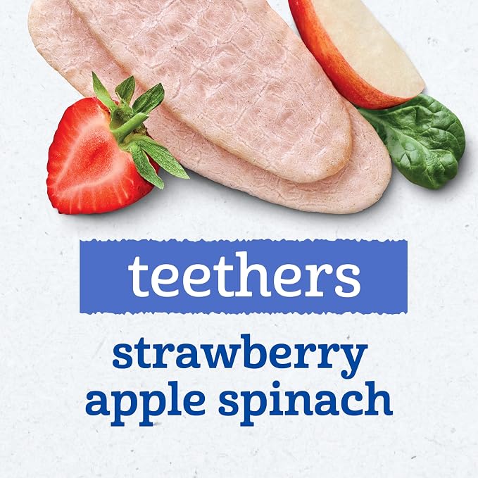 Gerber Teethers, Strawberry Apple Spinach Gentle Teething Wafers, Baby Teething - Image 6