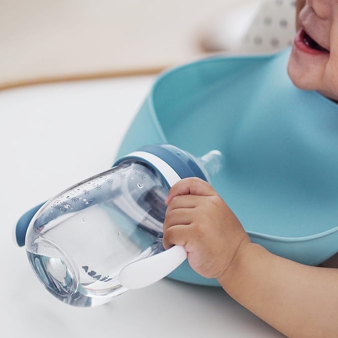 BEABA 2-in-1 Baby Bottle to Transition Sippy Cup, No Spill Sippy Cup, Includes - Image 7