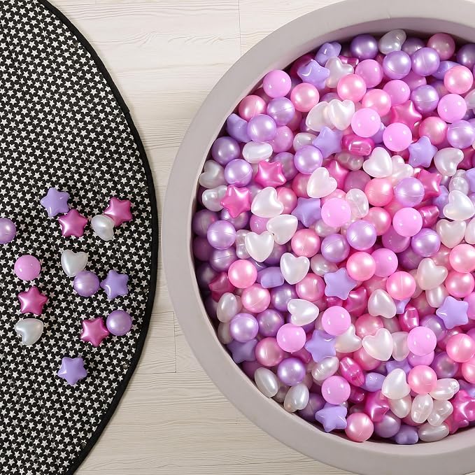 GOGOSO Ball Pits Balls for Toddlers Pack of 50 100 200 Plastics Shape Ball - Image 6