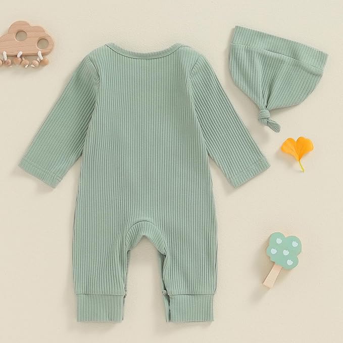 Fernvia Newborn Baby Boy Clothes Letters Print Bodysuit 3 6 9 12 18 Months Long - Image 3