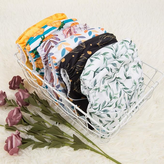 Babygoal Reusable Neutral Cloth Diapers 6 Pack - Image 5