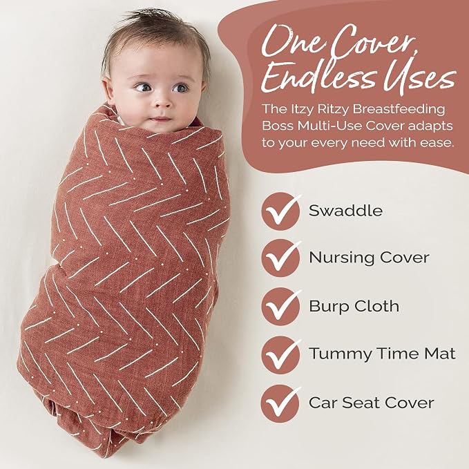 Itzy Ritzy Breastfeeding Boss Multi-Use Cover – A Nursing Cover, Car Seat - Image 3