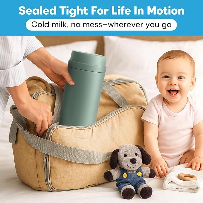 Portable Breast Milk Cooler Bottle: 30H Cooling Time, 2 x 150ml/5Oz BPA-Free - Image 9