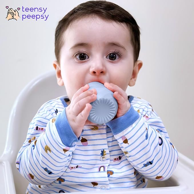 2 Pack Tiny Cup for 4+ Months | Silicone Baby Cups 6-12 Months, Infant Training - Image 5