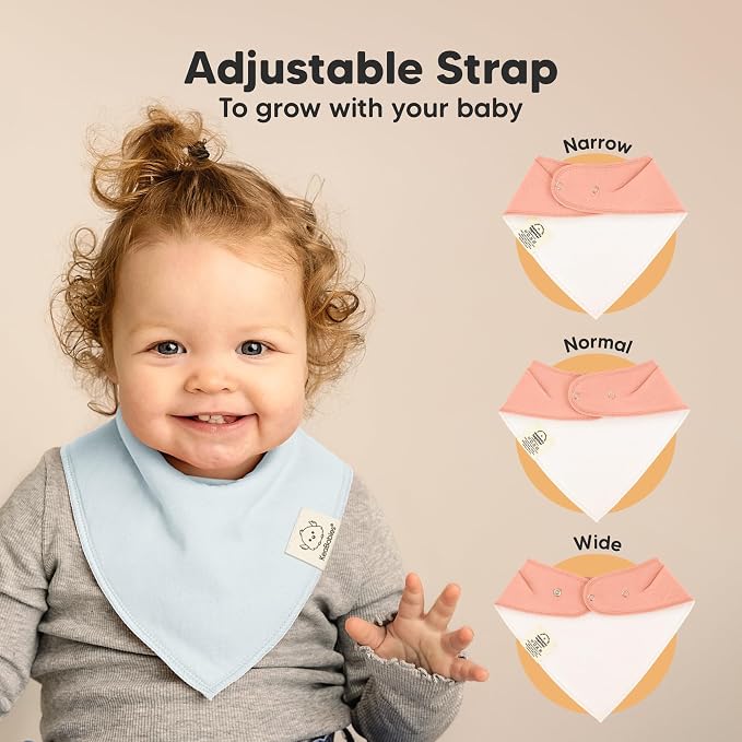 8-Pack Organic Baby Bandana Bibs - Image 3