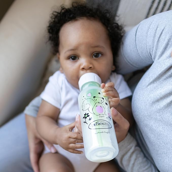 Dr. Brown's Natural Flow Anti-Colic Options+ Narrow Baby Bottle, Squirrel & Goat - Image 14
