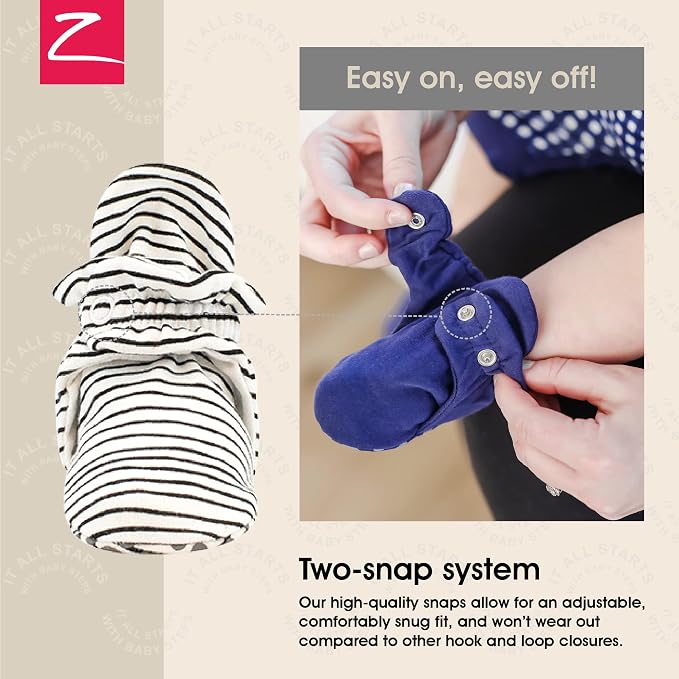 Zutano Organic Baby Booties Newborn Infant, Lost Baby Socks Solution, 18-24 - Image 3