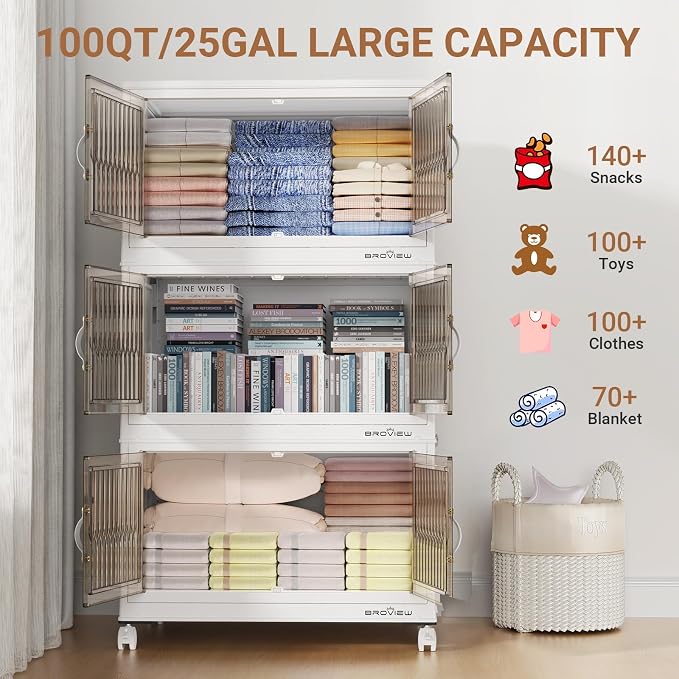 BROVIEW 300Qt Stackable Storage Bins - Image 4