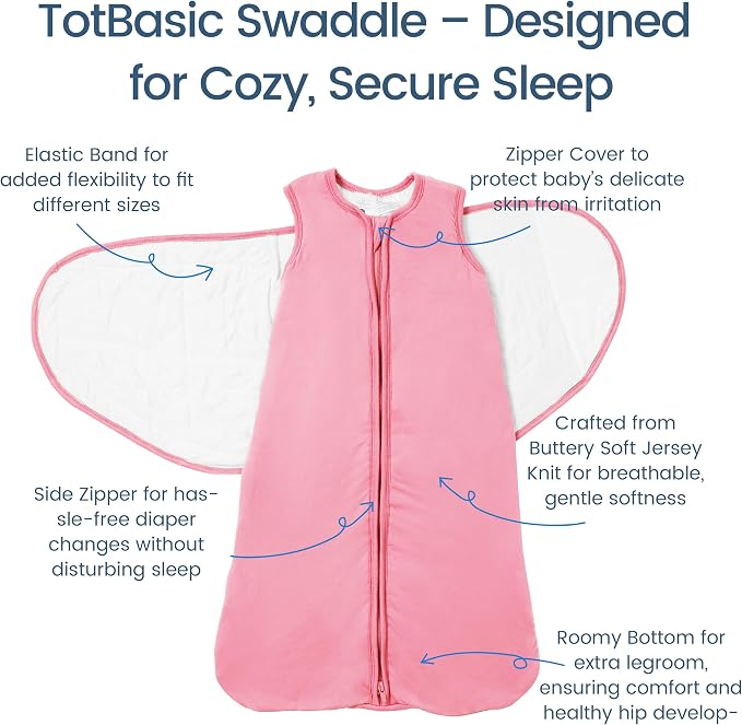 Newborns Swaddle Sleep Sack 0–3 Months, 1.0 TOG Baby Blanket - Image 2