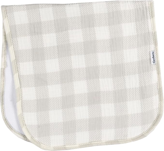 Gerber Baby Unisex Muslin Burp Cloths 5-Pack, Large Size 20" x 10" - Image 7