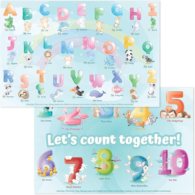 Disposable Placemats for Baby, Toddlers and Kids, 40 Disposable Baby Placemats by BrightSeed