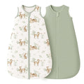 Konssy Muslin Baby Sleep Sack 0-6 Months 0.8 TOG, 2 Pack 100% Cotton Wearable by Konssy