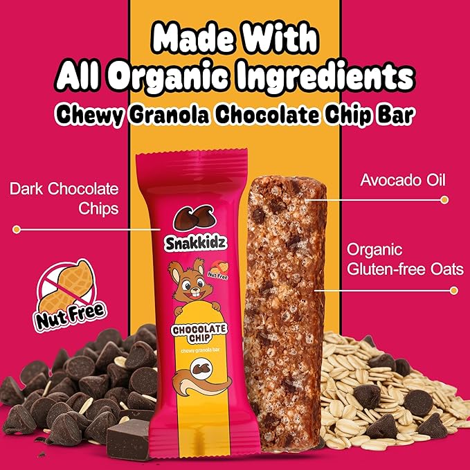 Snakkidz Organic Chewy Granola Bar, Allergen Free, Made - Image 4