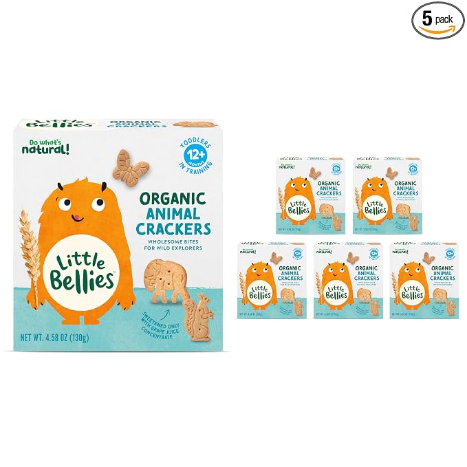 Little Bellies Organic Animal Crackers Toddler Snack by LittleBellies