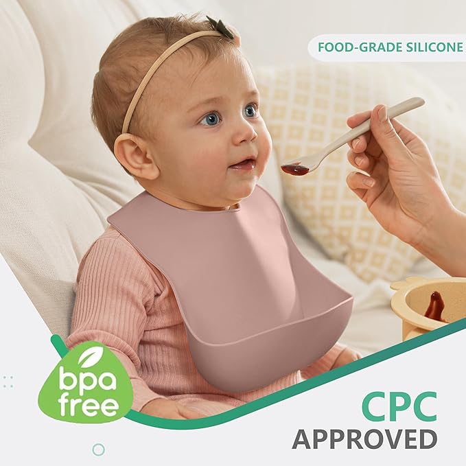Cuddle Campus Set of 3 Silicone Bibs - Image 2