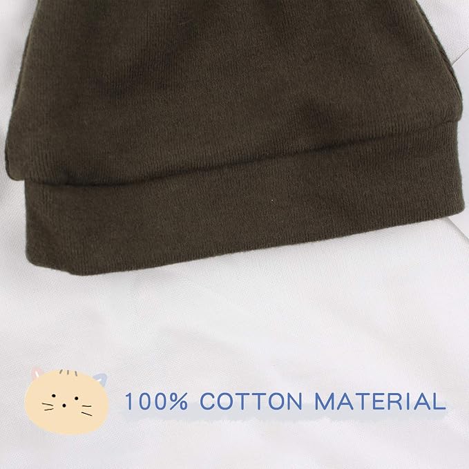 JANGANNSA Newborn Baby Hat Infant Baby Boys Beanie Top Knot Stretchy Hats - Image 5