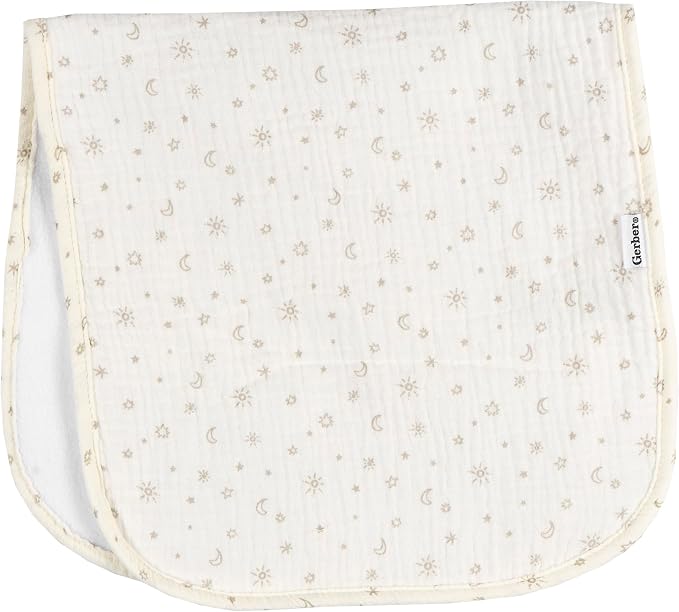 Gerber Baby Unisex Muslin Burp Cloths 5-Pack, Large Size 20" x 10" - Image 8
