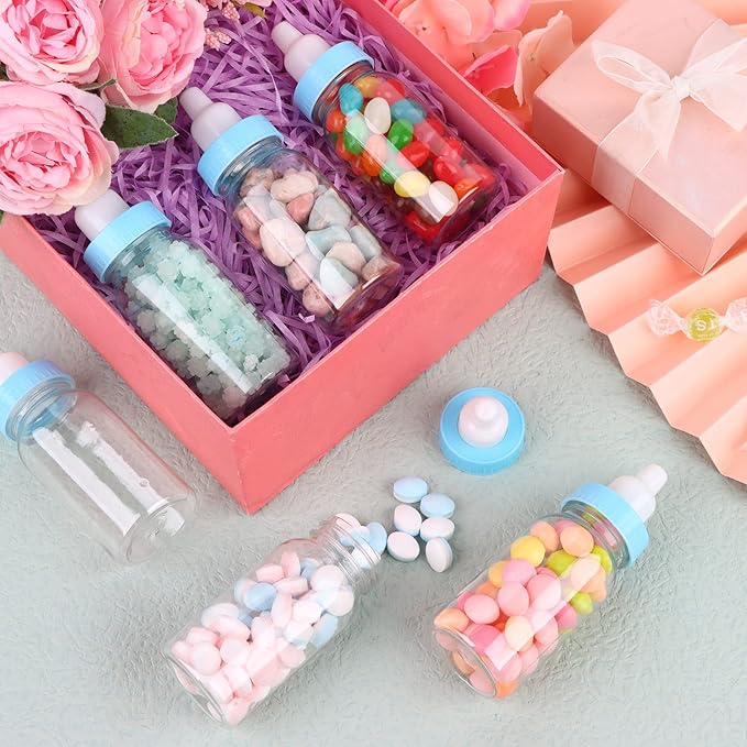 60 Pcs 4.5 Inch Baby Mini Milk Bottle Baby Shower Favor Fillable Feeding Bottle - Image 7