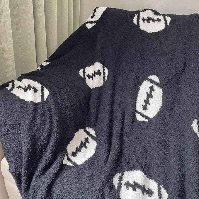 Cozy Football Pattern Blanket Perfect Lightweight Bedding - Image 3