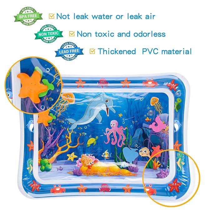 Tummy Time Water Mat丨Inflatable Tummy Time Water Play Mat - Image 5