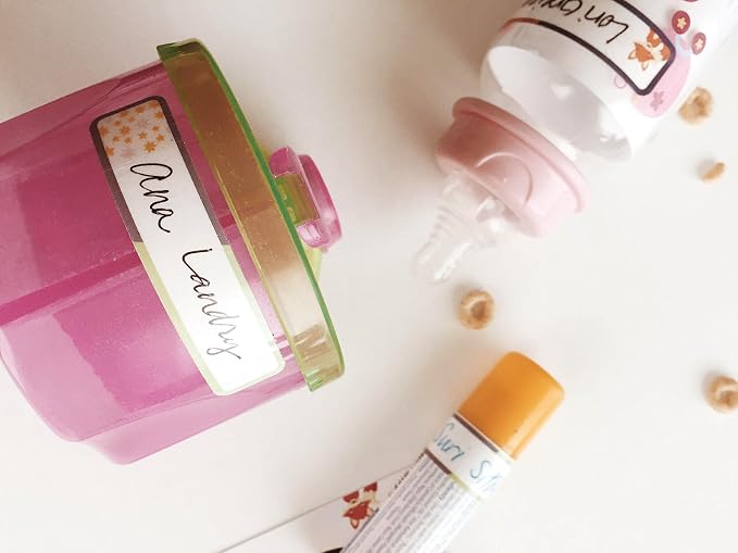 Bottle and Food Labels, Freezer Safe, Self-Laminating, Waterproof Kids Name - Image 3