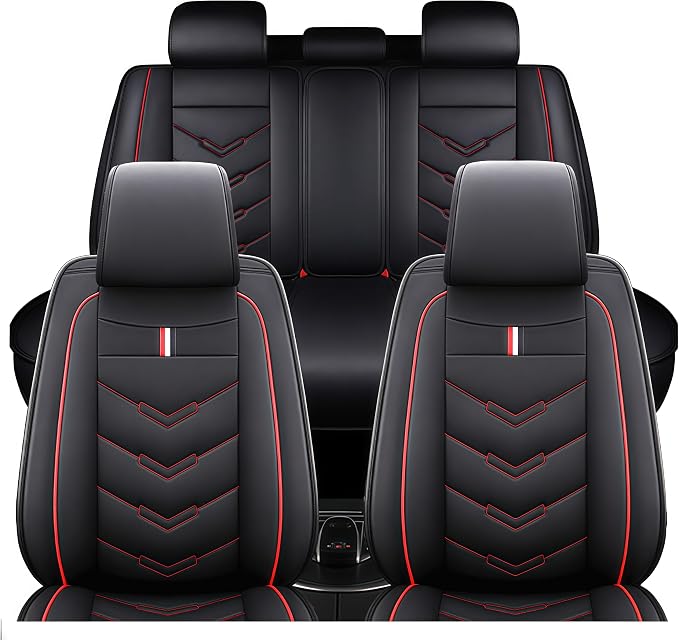 Leather Car Seat Covers Fit for LR Defender 2020-2025, 5 Seater Waterproof and by TENDER+GLOW