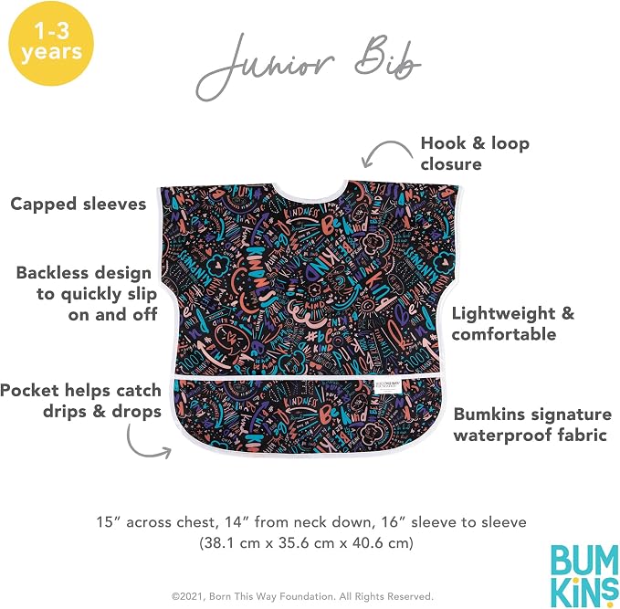 Bumkins Bibs - Toddler Bibs, Waterproof, Large - Image 5