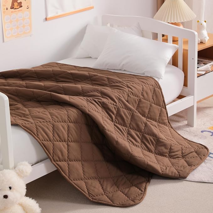 NTBAY Down Alternative Toddler Comforter, Lightweight and Warm Solid Color Baby - Image 2