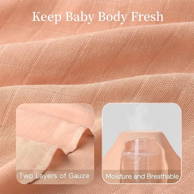 Momcozy Muslin Swaddle Blanket, 4 Pack Large 47 X 47 Inches Breathable - Image 7