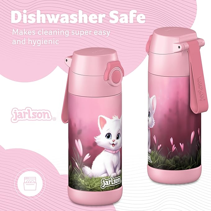 Jarlson® Mali Children's Water Bottle, Thermal Stainless Steel Water Bottle - Image 3