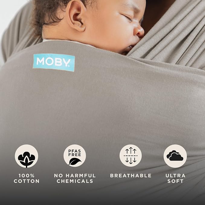 Moby Baby Wrap Carrier Classic for Newborns to Toddlers, Infant Sling Carrier - Image 4