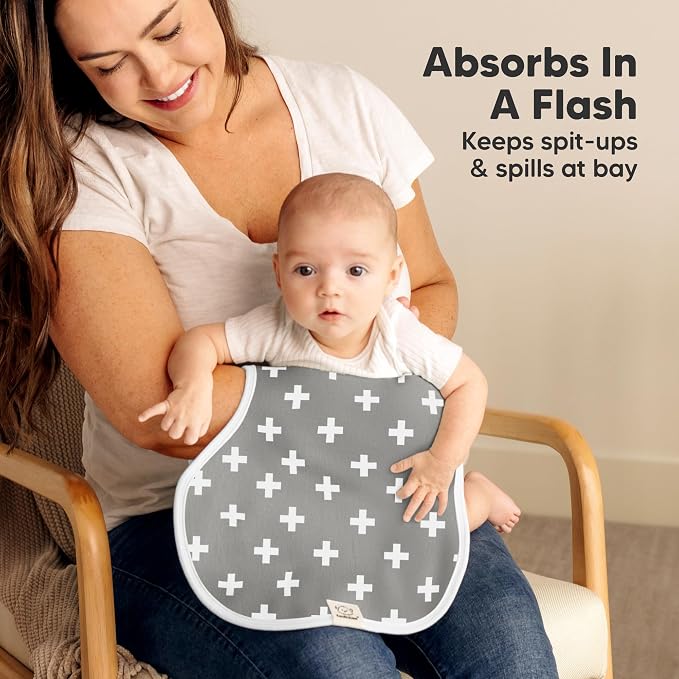 KeaBabies 4-Pack Baby Burp Cloths Baby Girl, Boy - Image 4