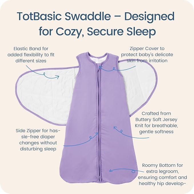 Newborns Swaddle Sleep Sack 0–3 Months, 1.0 TOG Baby Blanket - Image 2