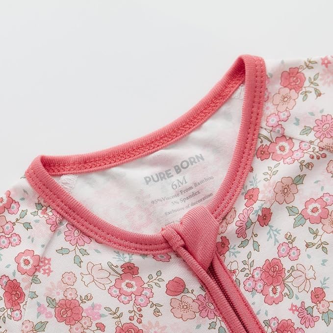 pureborn Baby Infant Boys Girls Sleeper Snug Fit Viscose from Bamboo Pajamas - Image 5
