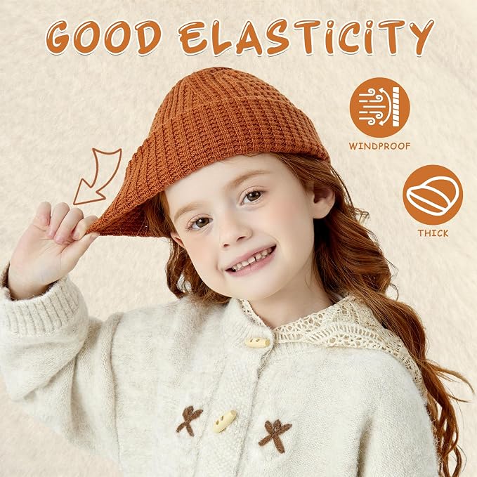 Toddler Beanie Baby Beanies for Kids Boys Winter Hat Girl Cute Kintted Beanie - Image 4